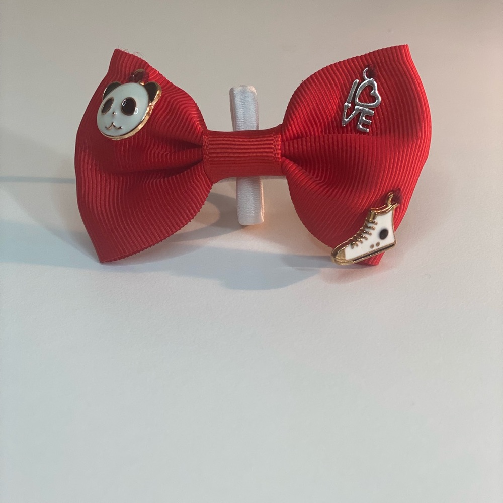Dog bow tie red color